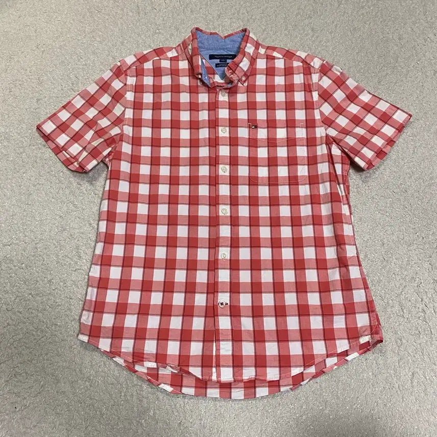 [BUNJANG] Tommy Hilfiger Check Short Sleeve Shirt M / 타미힐피거 체크 반팔 셔츠 m
