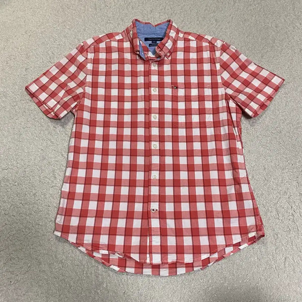 [BUNJANG] Tommy Hilfiger Check Short Sleeve Shirt M / 타미힐피거 체크 반팔 셔츠 m