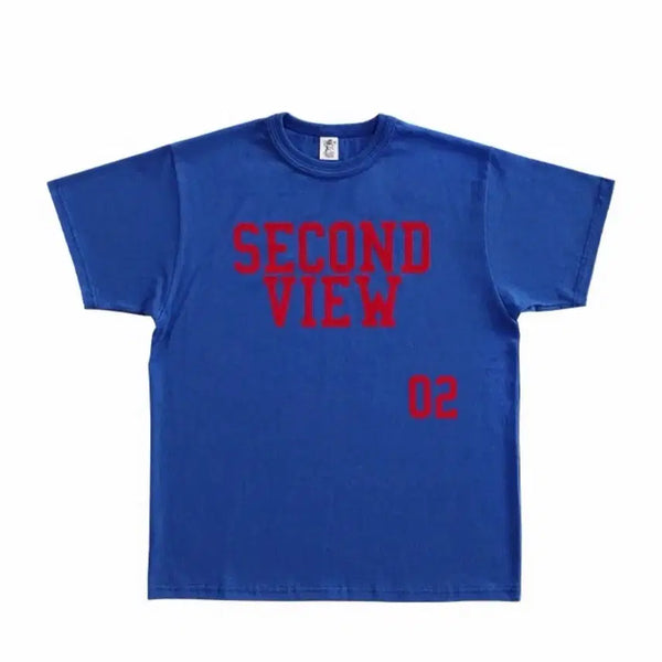 [BUNJANG] Collect Pieces SECOND VIEW T-SHIRTS (BLUE) L Size / 컬렉트 피시스 SECOND VIEW T-SHIRTS (BLUE) L사이즈