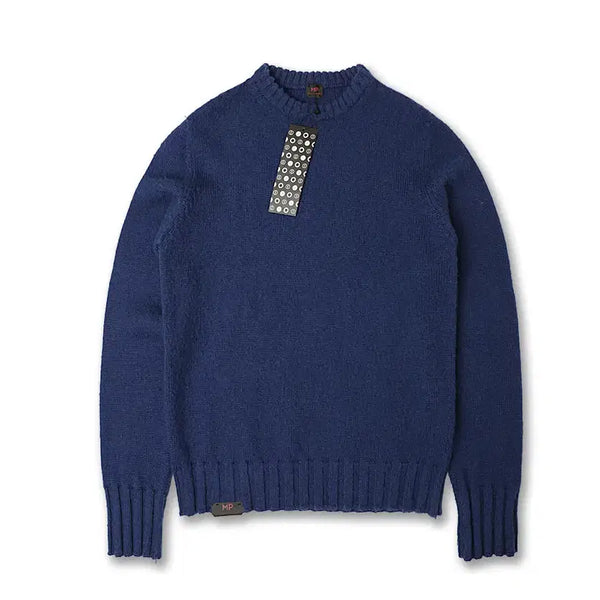 [BUNJANG] Massimo Piombo Blue Wool Knit Sweater / 마시모 피옴보 [Massimo Piombo] 이탈리아 블루 울 니트 스웨터