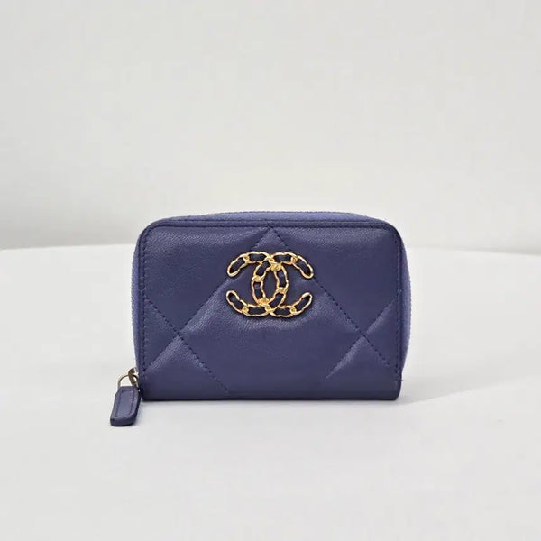 [BUNJANG] Chanel 19 CC Zipped Card Holder / [ OS ] 샤넬 19 CC 지퍼 카드지갑