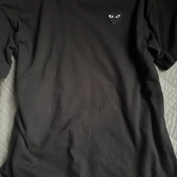 [BUNJANG] Comme des Garçons Blackheart Patch T-Shirt / 꼼데가르송 블랙와팬 반팔티판매))L사이즈