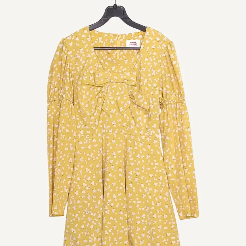 [BUNJANG] LMML Studio Yellow Flower Mini Dress / 엘엠엠엘 스튜디오 LMML STUDIO 노란색 플라워 미니 원피_A679