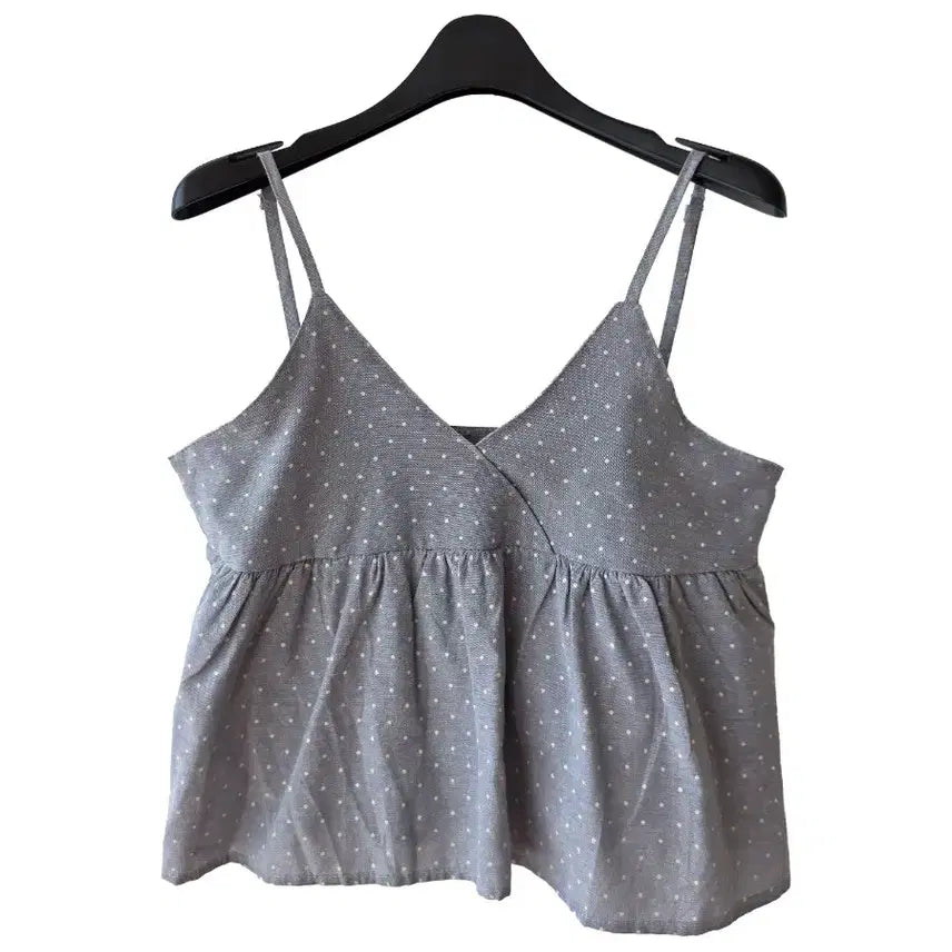 [BUNJANG] Gray Dot Cotton Bustier / S/그레이 도트 면 뷔스띠에/새제품