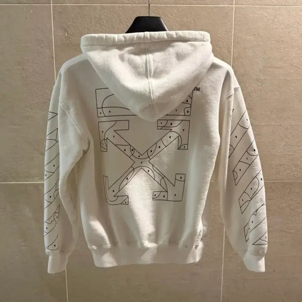 [BUNJANG] Off-White Puzzle Arrow Zip-Up Hoodie (Retail Edition, XS) / 오프화이트 퍼즐 애로우 후드집업 백화점판[정품, XS]