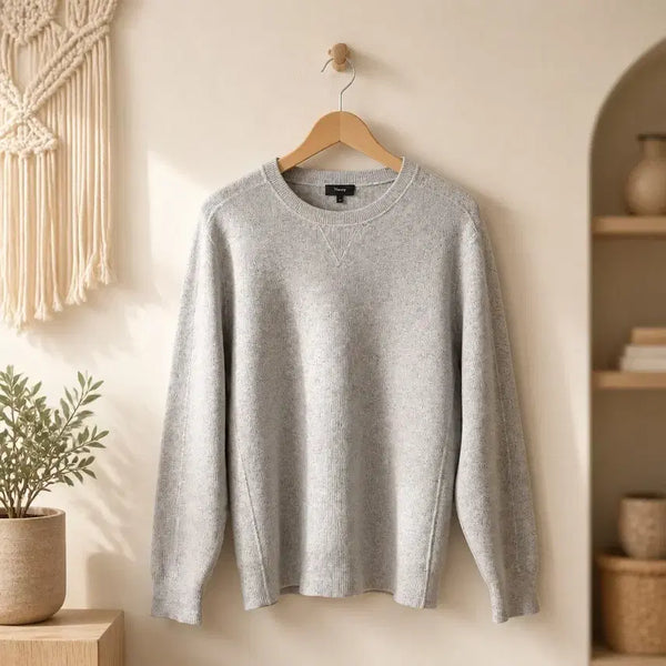 [BUNJANG] Theory 2022 Cashmere Wool Round Neck Knit L / 띠어리 Theory 2022 캐시미어 울 라운드넥 니트 L사이즈
