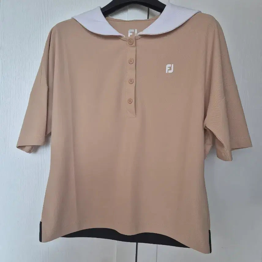 [BUNJANG] FootJoy Women's Golf T-Shirt Beige / 풋조이 골프티셔츠
