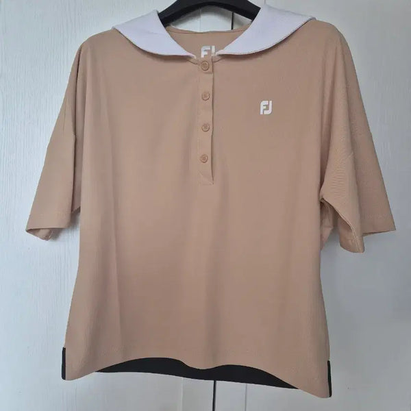 [BUNJANG] FootJoy Women's Golf T-Shirt Beige / 풋조이 골프티셔츠