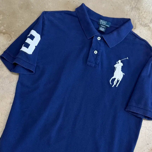 [BUNJANG] Polo Ralph Lauren Big Pony Navy Collar Short Sleeve T-Shirt XL / XL 폴로랄프로렌 빅포니 네이비 카라 반팔티