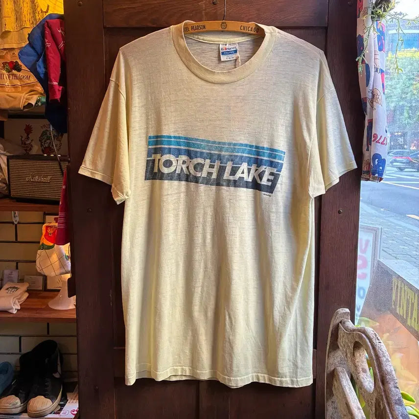 [BUNJANG] 1985 Torch Lake Graphic T-Shirt (Made in USA) / 80s Torch Lake Graphic T-Shirt Made in USA