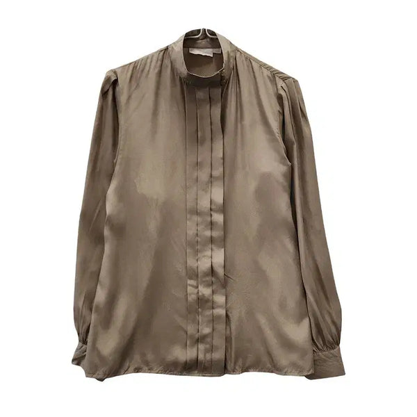 [BUNJANG] JOHN MEYER Vintage Satin Pleated High Neck Brown Blouse / JOHN MEYER 빈티지 새틴 플리츠 하이넥 브라운 블라우스 10