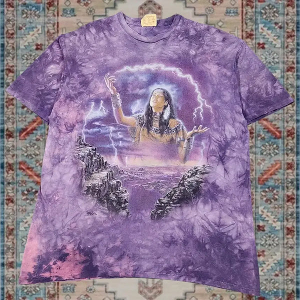 [BUNJANG] The Mountain 1999 Native American Tie-Dye T-Shirt XL / 90s 더 마운틴 1999 네이티브 아메리칸 타이다이 티셔츠 XL