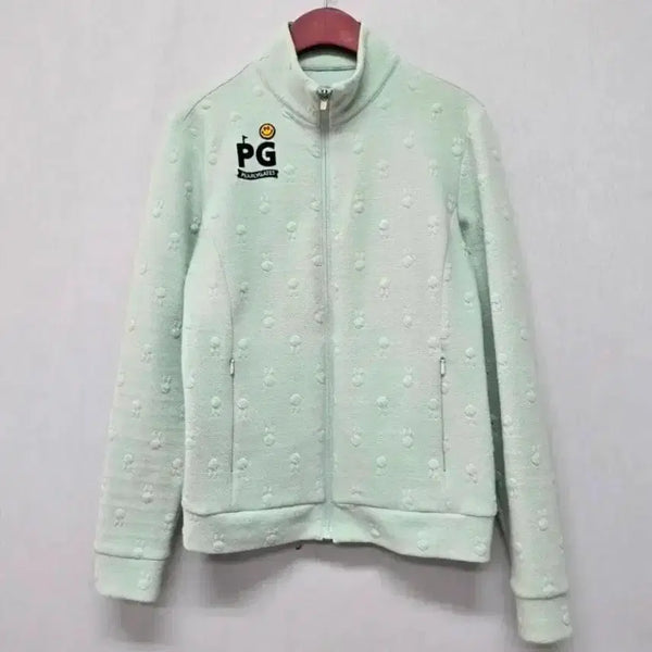 [BUNJANG] PEARLY GATES 20SS Women's Embossed Bunny Zip-Up T-Shirt / 파리게이츠 20'SS 여성 엠보 바니 집업 티셔츠 1(95)사이즈