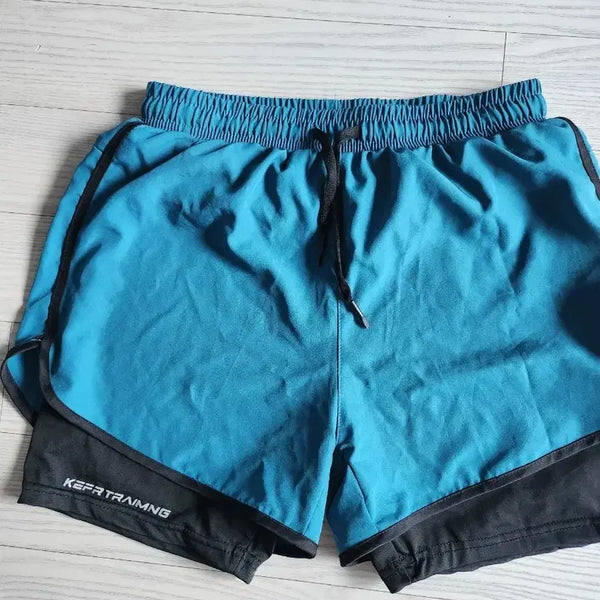 [BUNJANG] KEPR TRAINING 2-in-1 Shorts (Blue/Black) / KEPR TRAINING 2-in-1 숏팬츠 블루/블랙