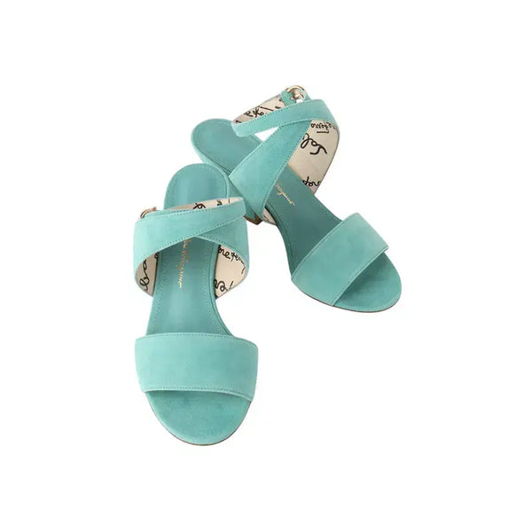 [BUNJANG] Salvatore Ferragamo Suede Plain Wedge Sandals / 페라가모 0724737 스웨이드 플레인 웨지 샌들 6 1/2사이즈 34458Y-2