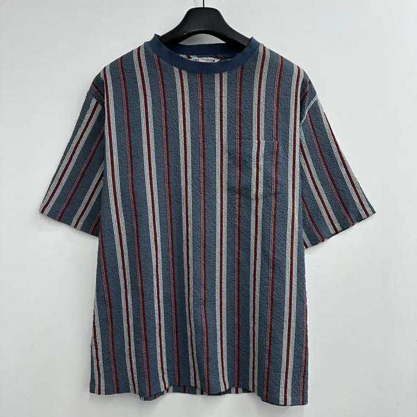 [BUNJANG] Zara Men's Seersucker Relaxed Fit Short Sleeve T-Shirt XL / 105 자라 남자 시어서커 루즈핏 반팔 티셔츠