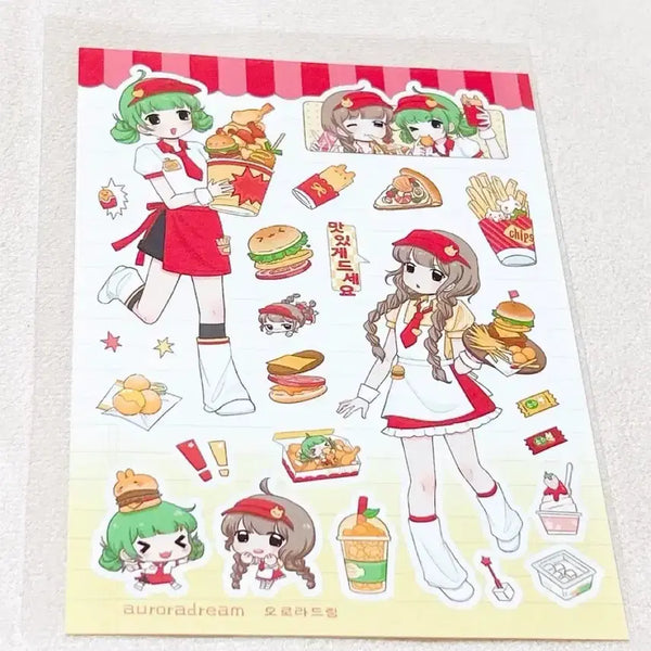 [BUNJANG] Kitsch Character Sticker Set for Diary Deco / 다꾸스티커 인물다꾸 다이어리스티커 샤오홍슈다꾸 메이드스티커 미소녀스티커 키치인물다꾸 샤오홍슈스티커 인물스티커 다꾸띵 다꾸템 다꾸용품 다꾸씰스티커