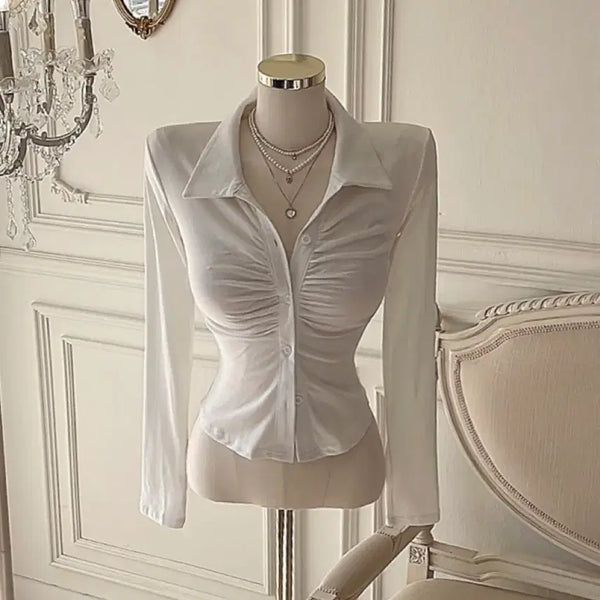 [BUNJANG] Shirring Blouse Cardigan / 셔링 블라우스 가디건