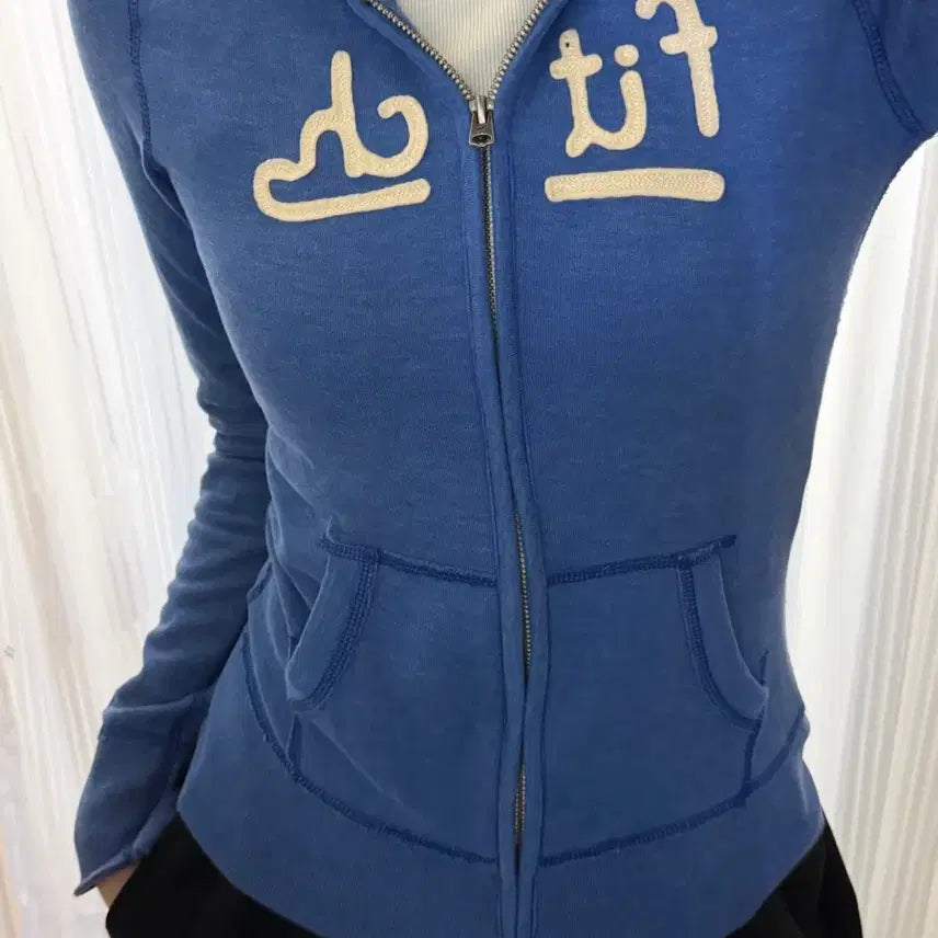 [BUNJANG] Abercrombie & Fitch Blue Zip-Up Hoodie XL / 아베크롬비 블루 후드집업 XL