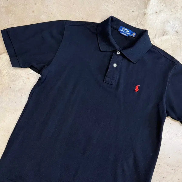 [BUNJANG] Polo Ralph Lauren Custom Slim Fit Black Collar T-Shirt / L 폴로랄프로렌 커스텀 슬림핏 블랙 카라 반팔티