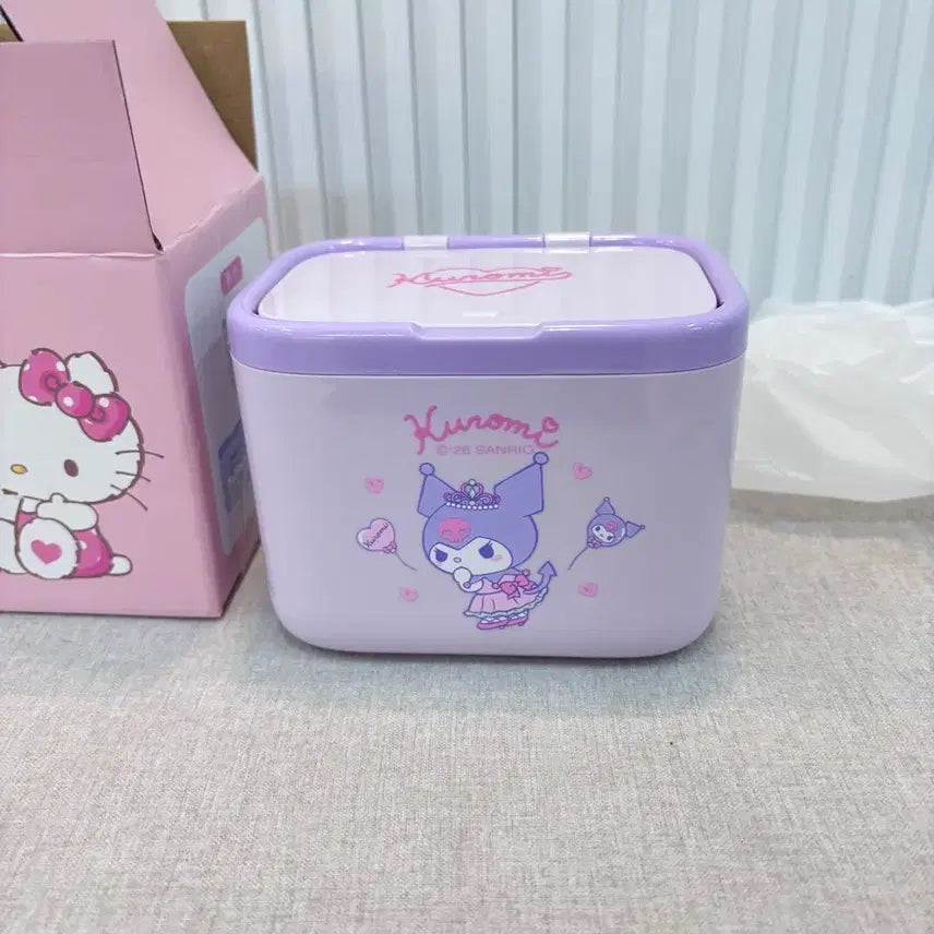 [BUNJANG] Kuromi Purple One-Touch Storage Box / 쿠로미 원터치 수납함 보라색