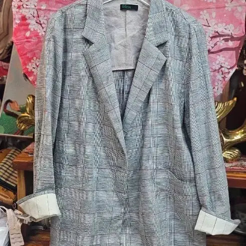 [BUNJANG] Benetton Check Pattern Blazer / 베네통체크무늬 블레이저