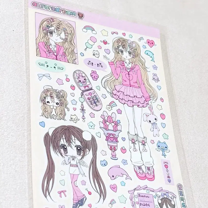 [BUNJANG] Y2K Aesthetic Character Stickers for Journaling (Xiaohongshu Style) / 다꾸스티커 다이어리스티커 인물다꾸 샤오홍슈다꾸 미소녀스티커 지뢰계스티커 샤오홍슈스티커 y2k스티커 인물스티커 다꾸띵 다꾸템 다꾸씰스티커