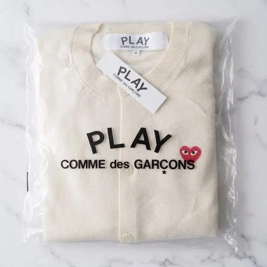 [BUNJANG] Comme des Garçons Round Neck Short Sleeve Cardigan / [정품/새제품] 꼼데가르송 반팔 가디건 라운드 넥