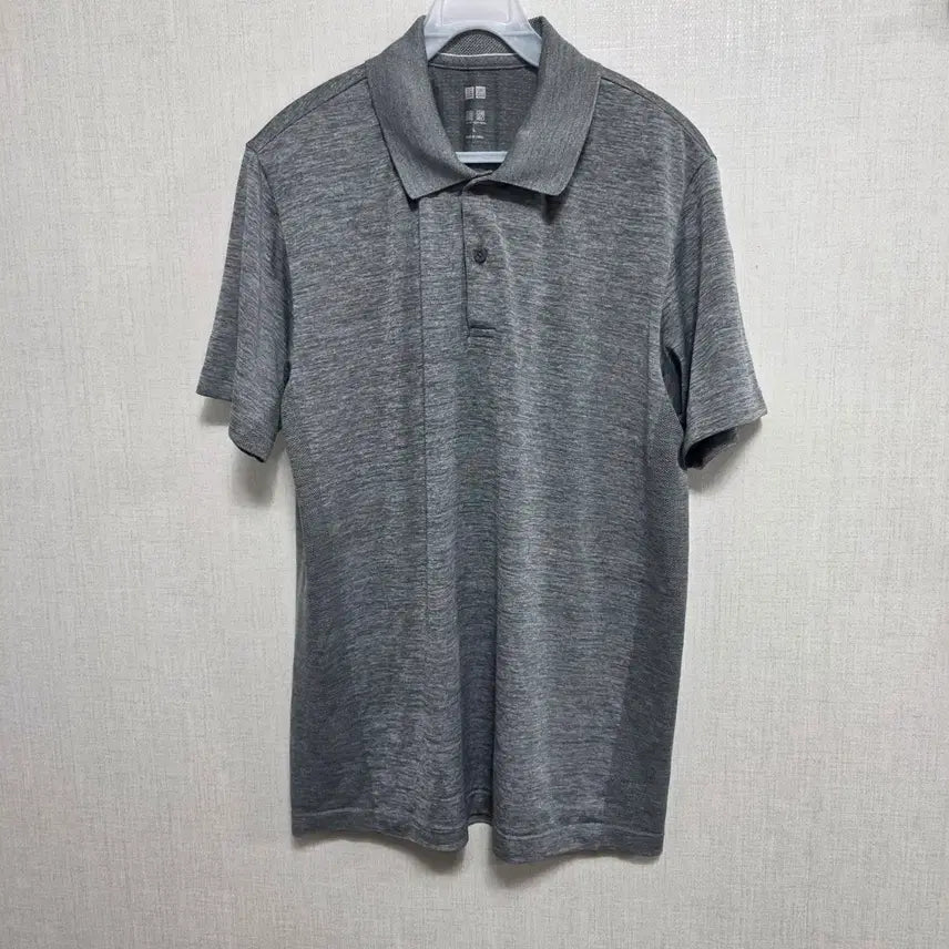 [BUNJANG] Uniqlo Polo Short Sleeve T-Shirt Grey / 유니클로 폴로 반팔티 그레이