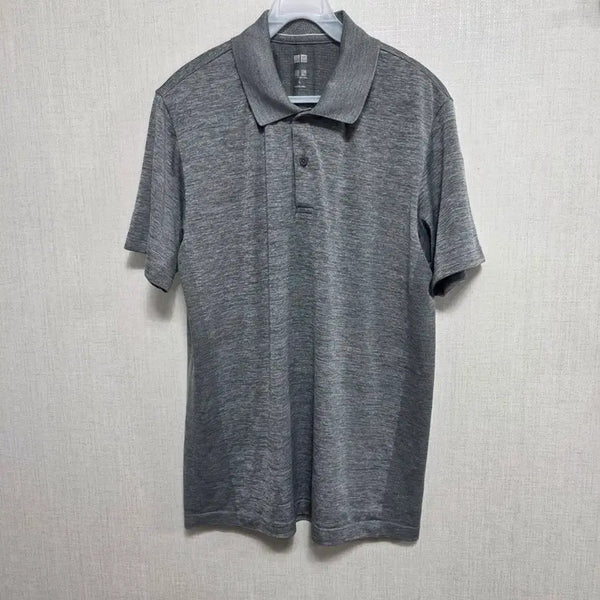 [BUNJANG] Uniqlo Polo Short Sleeve T-Shirt Grey / 유니클로 폴로 반팔티 그레이