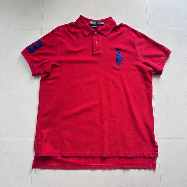 [BUNJANG] Polo Ralph Lauren Big Pony Embroidered Short Sleeve Polo Shirt XL / [새상품급] 폴로 랄프로렌 빅포니 반팔 카라티 XL