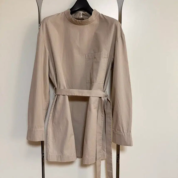 [BUNJANG] COS Beige Cotton Belted Shirt / COS 베이지 코튼 벨티드 뒤판유니크 셔츠 4 M
