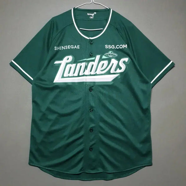 [BUNJANG] SSG Landers 2025 Season Short Sleeve Home Uniform Jersey Green XL No-Marking / 105 (XL) SSG 랜더스 25시즌 반팔 홈 유니폼 져지 그린 노마킹