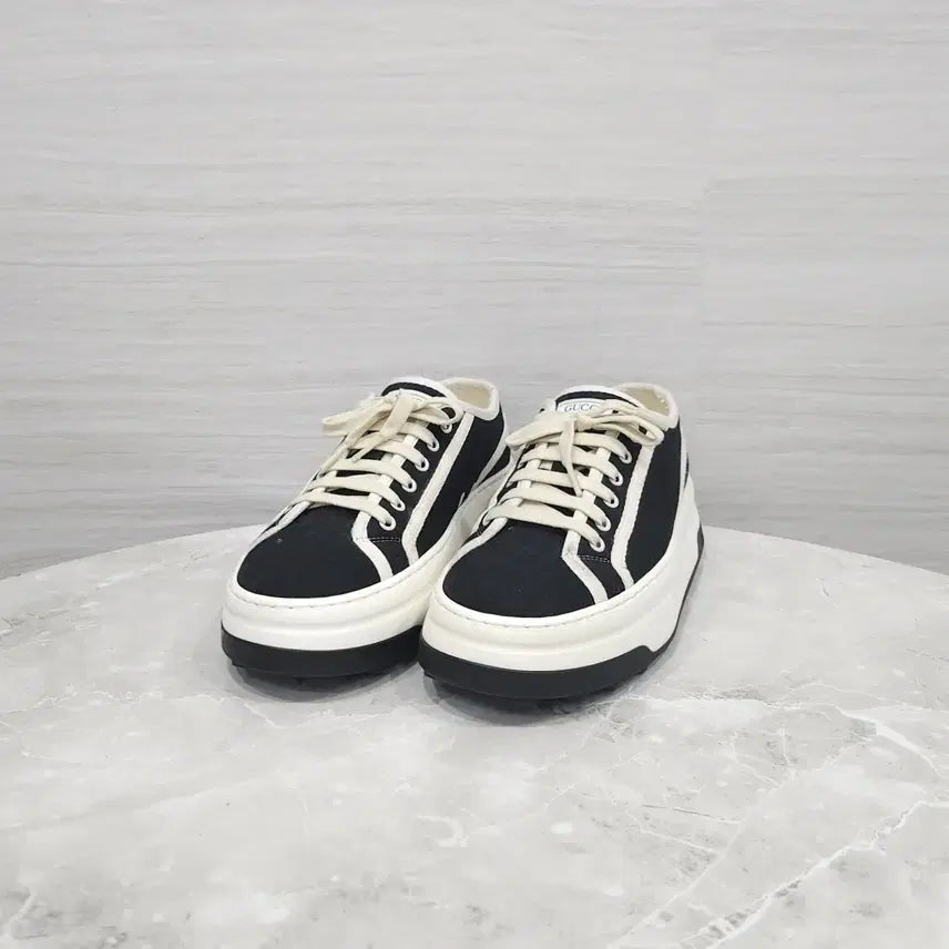 [BUNJANG] Gucci GG Black Canvas Sneakers / 6.5 / 구찌 GG 블랙 캔버스 스니커즈 745997