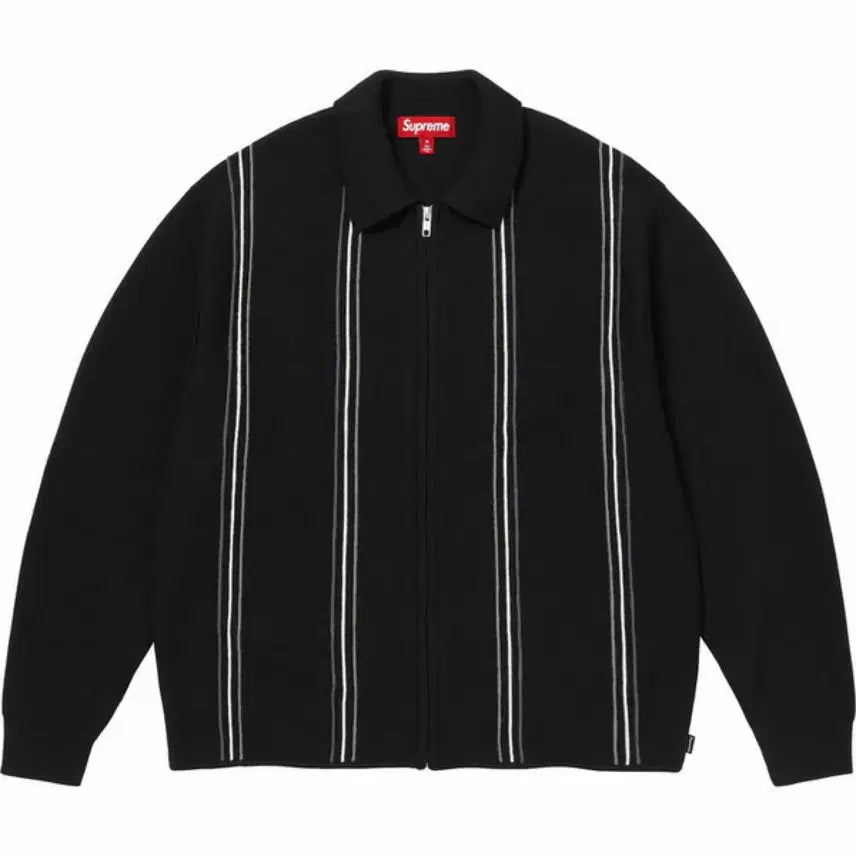 [BUNJANG] Supreme 25FW Stripe Zip Polo / [M] 25fw 슈프림 스트라이프 집업 폴로