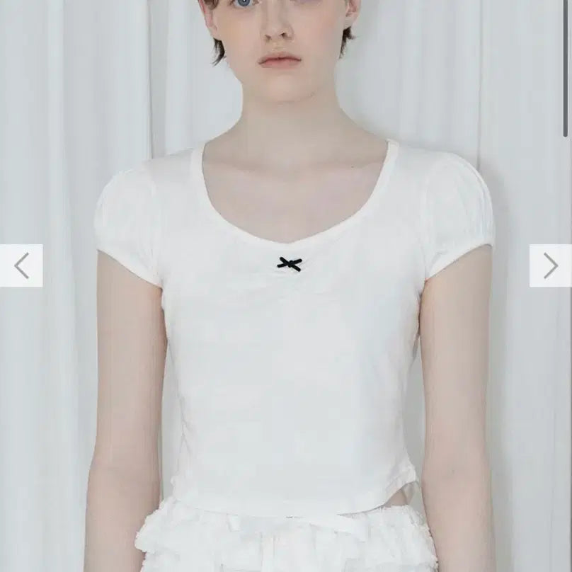[BUNJANG] SINOON Round Shirring T-Shirt / 시눈 라운드 셔링 티셔츠