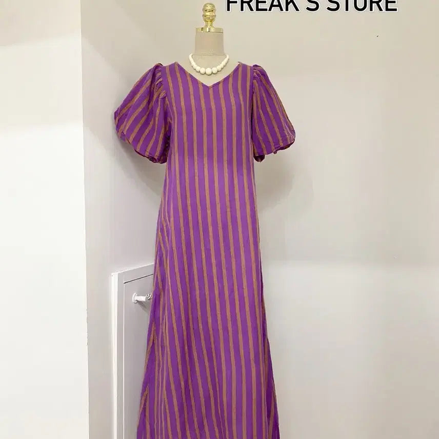 [BUNJANG] Freaks Store Cheshire Linen Reversible Long Dress / Freaks Store 체셔 린넨 반전 롱OPS