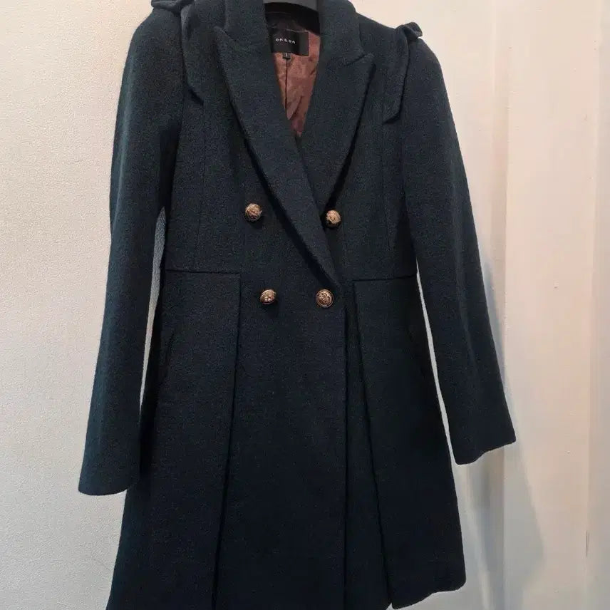 [BUNJANG] ON&ON Double-Button Dark Green Trench Coat / 온앤온  트렌치코트 다크그린  가62