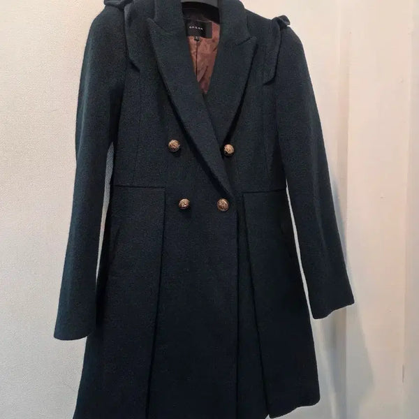[BUNJANG] ON&ON Double-Button Dark Green Trench Coat / 온앤온  트렌치코트 다크그린  가62