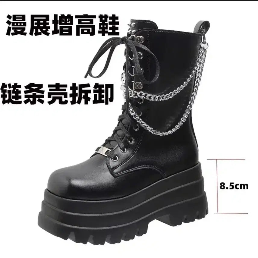 [BUNJANG] Platform Chunky Heel Walker Boots / 통굽 워커 콘서트 스탠딩화 코스프레 230