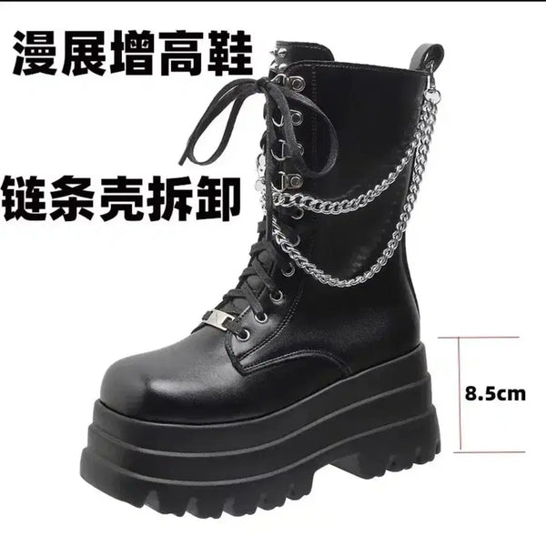 [BUNJANG] Platform Chunky Heel Walker Boots / 통굽 워커 콘서트 스탠딩화 코스프레 230