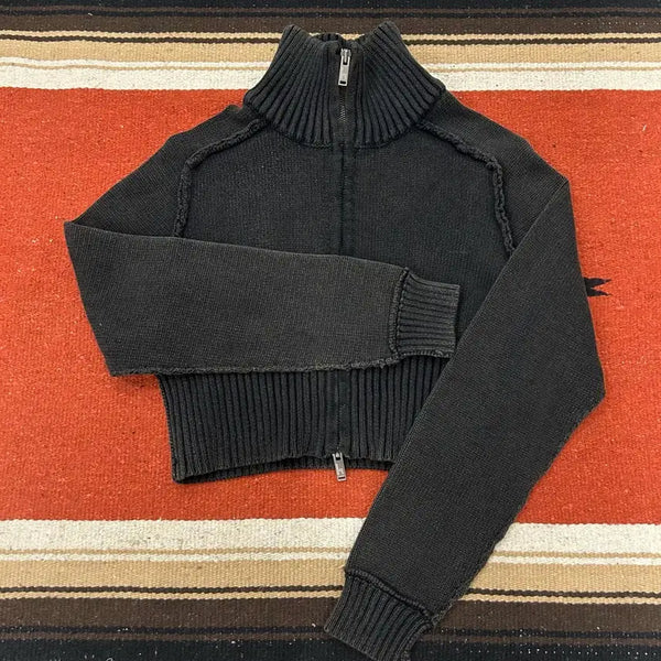 [BUNJANG] ANS IS YES Fuzzy Washing Knit Zip-up / 앤써이즈예스 퍼지 워싱 니트집업