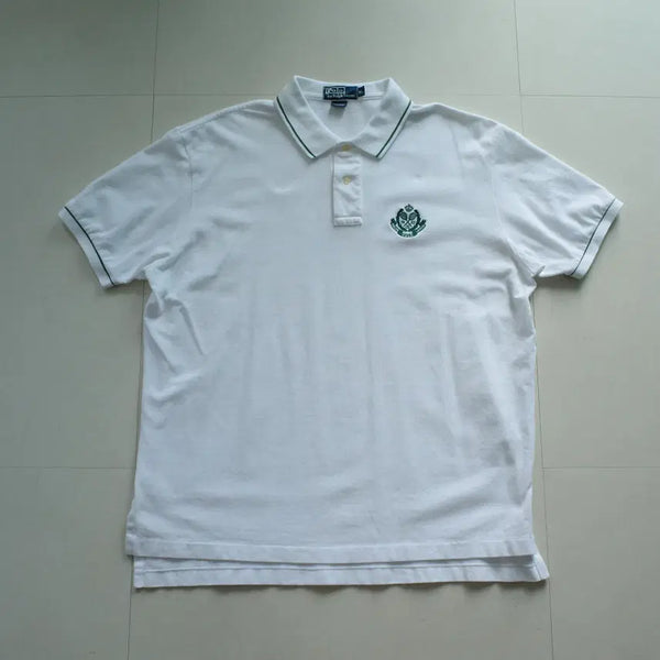 [BUNJANG] Polo Ralph Lauren 90s Tennis Racket Embroidered Polo Shirt XL / [XL] 올드폴로 90s 테니스 라켓 자수 카라티