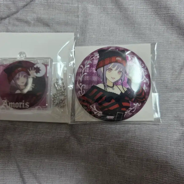 [BUNJANG] Abemusica Amorris/Yutensi Nyamu Megabox Collaboration CD Keyring & Can Badge Set / 아베무지카 아모리스/유텐지 냐무 메가박스 콜라보
