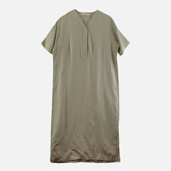 [BUNJANG] Simple Beige Women's One-Piece Dress / 심플베이지 베이지 여자 원피스 FREE N9288