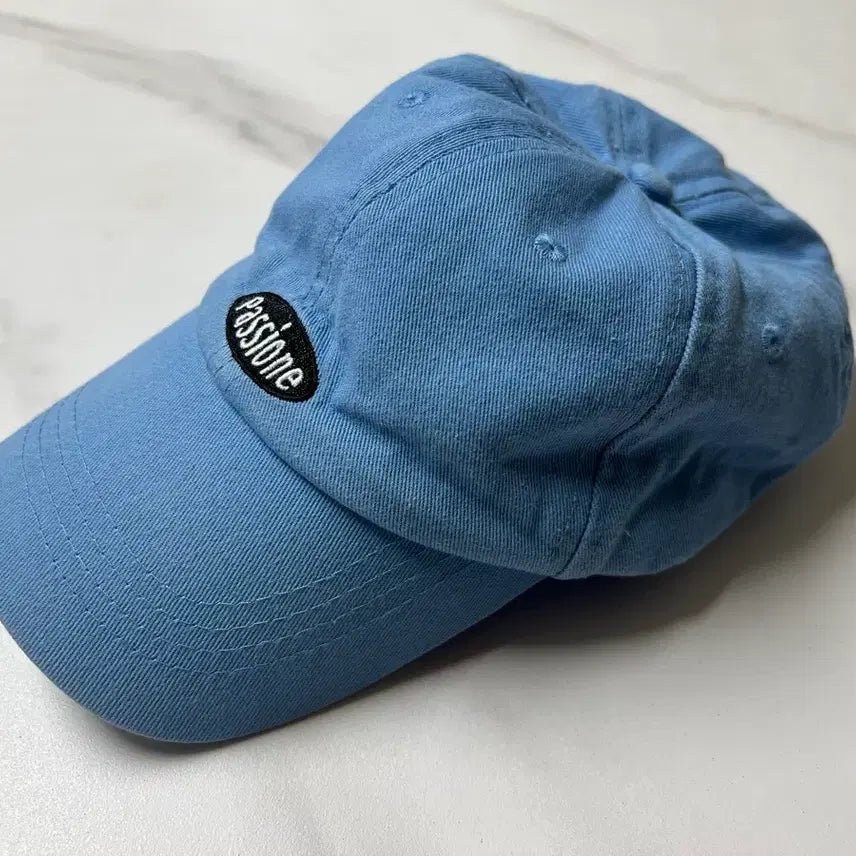 [BUNJANG] Passione Vintage Logo Light Blue Ball Cap / [빈티지] 'Passione' 로고 라이트 블루 볼캡