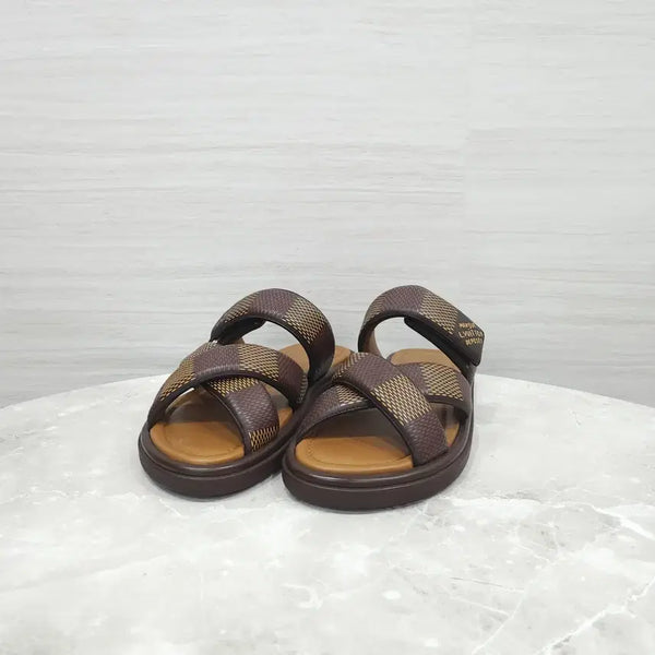 [BUNJANG] Louis Vuitton LV Venice Mule Ebène Sandals Slippers (Size 7) / 7 / 루이비통 LV 베니스 뮬 에벤 샌들 슬리퍼 1ACRJF