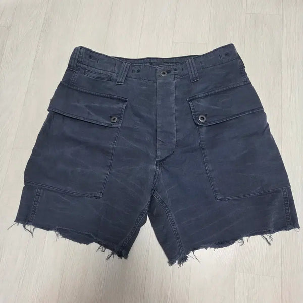 [BUNJANG] Polo Ralph Lauren Herringbone Cargo Shorts Navy / 폴로 랄프로렌 헤링본 카고 쇼츠 네이비