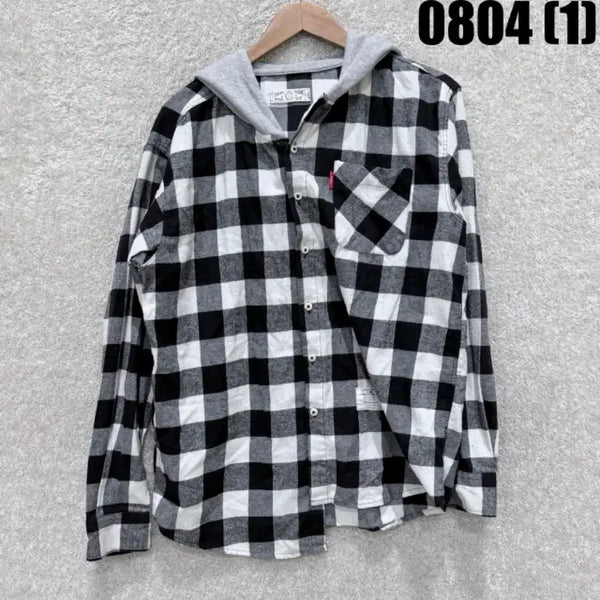 [BUNJANG] Checkered Hooded Shirt / 체크 후드 셔츠