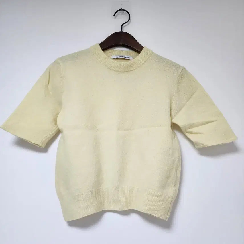 [BUNJANG] de silhouette Short Sleeve Knit Yellow / de silhouette 반팔 니트 옐로우